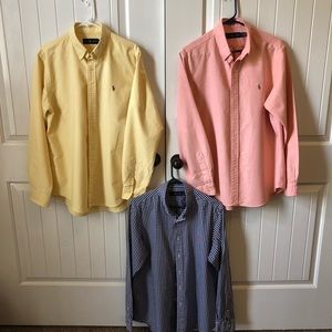 Ralph Lauren lot of 3  button down shirts